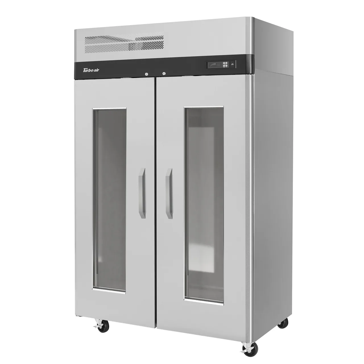 Turbo Air M3R47-2-G-N 51" 2-Section Reach-In Refrigerator w/ 2 Glass Doors, Top Mount, Aluminum Interior, 42 cu. ft.
