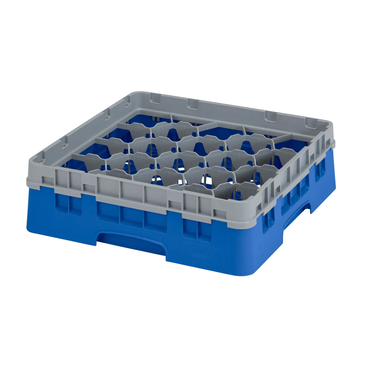 Cambro 20S318168 Camrack Glass Rack, Blue, Full Size, 19-3/4 x 19-3/4, 20 Compartments, 3-7/8 Max Dia, HACCP