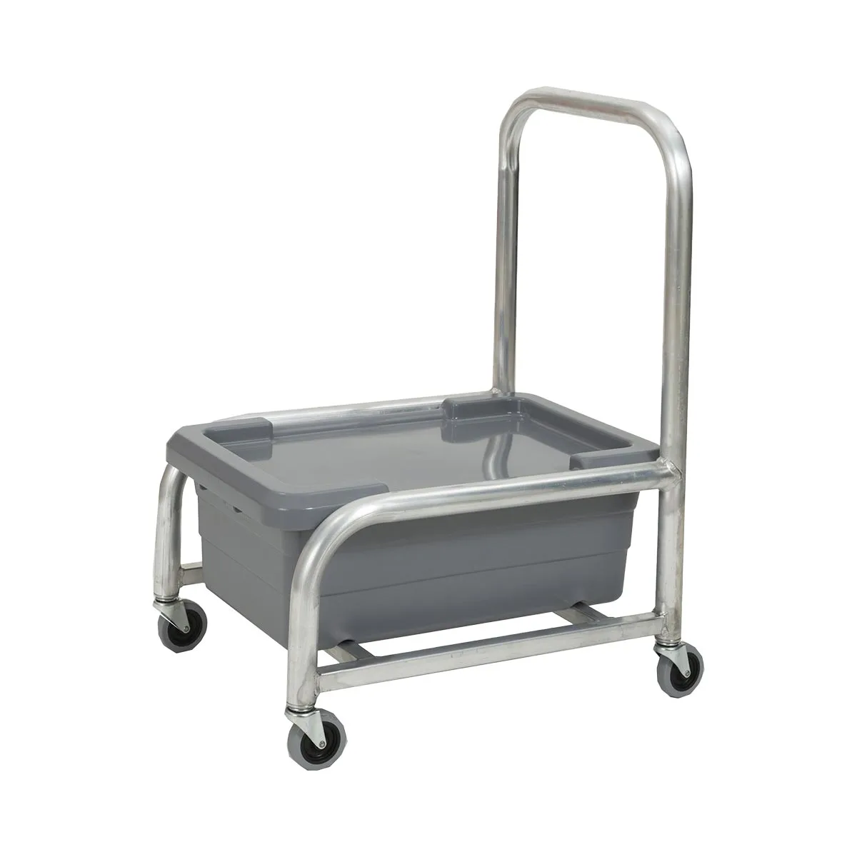 Robot Coupe R198 Aluminum Food Box / Tray Cart w/ Polycarbonate Pan & Lid