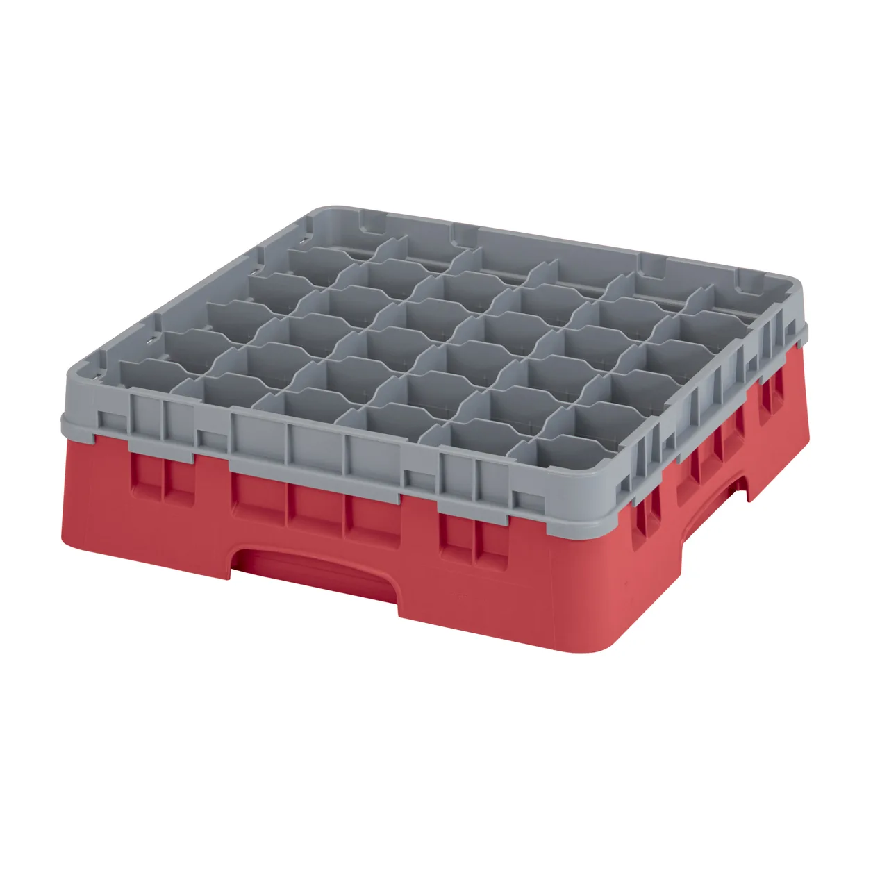 Cambro 36S418163 Camrack Glass Rack, Red, Full Size, 19-3/4 x 19-3/4, 36 Compartments