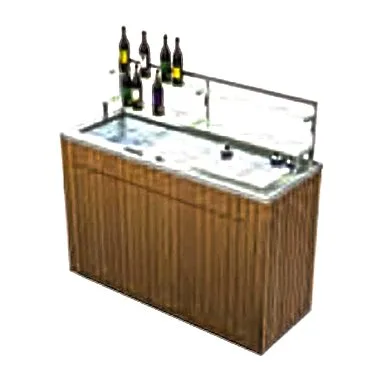 Lakeside 79862 96" Chalet Portable Back Bar with Stainless Steel Interior