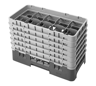 Cambro 10HS1114184 Camrack Glass Rack, Half Size, Beige, 10 Compartments, 3-7/16 Max Dia, 11-3/4 Max Height