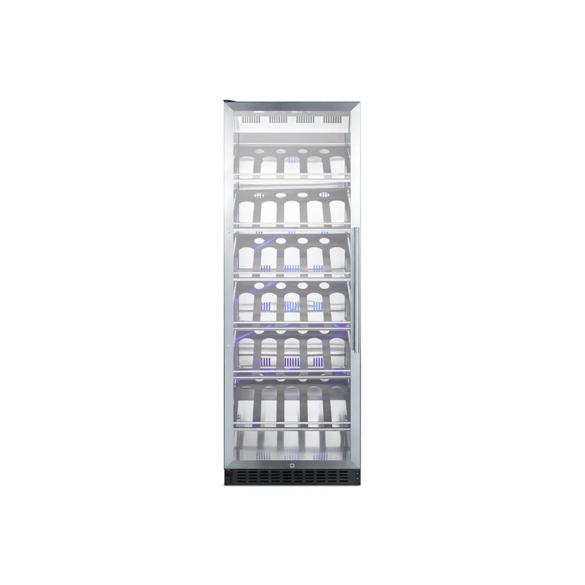 Summit SCR1401LHCH 24" Glass Door Wine Refrigerator, Single Temperature, 35 Bottles