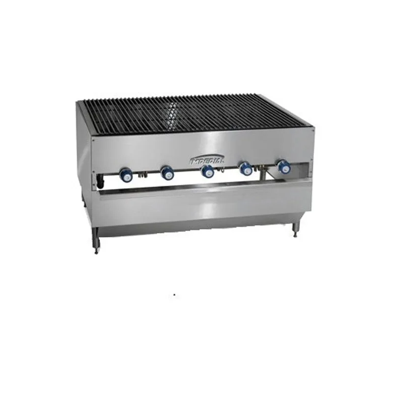 Imperial ICB-6036 60" x 36" Countertop Gas Chicken Broiler w/ (6) Burners, 300.000 BTU
