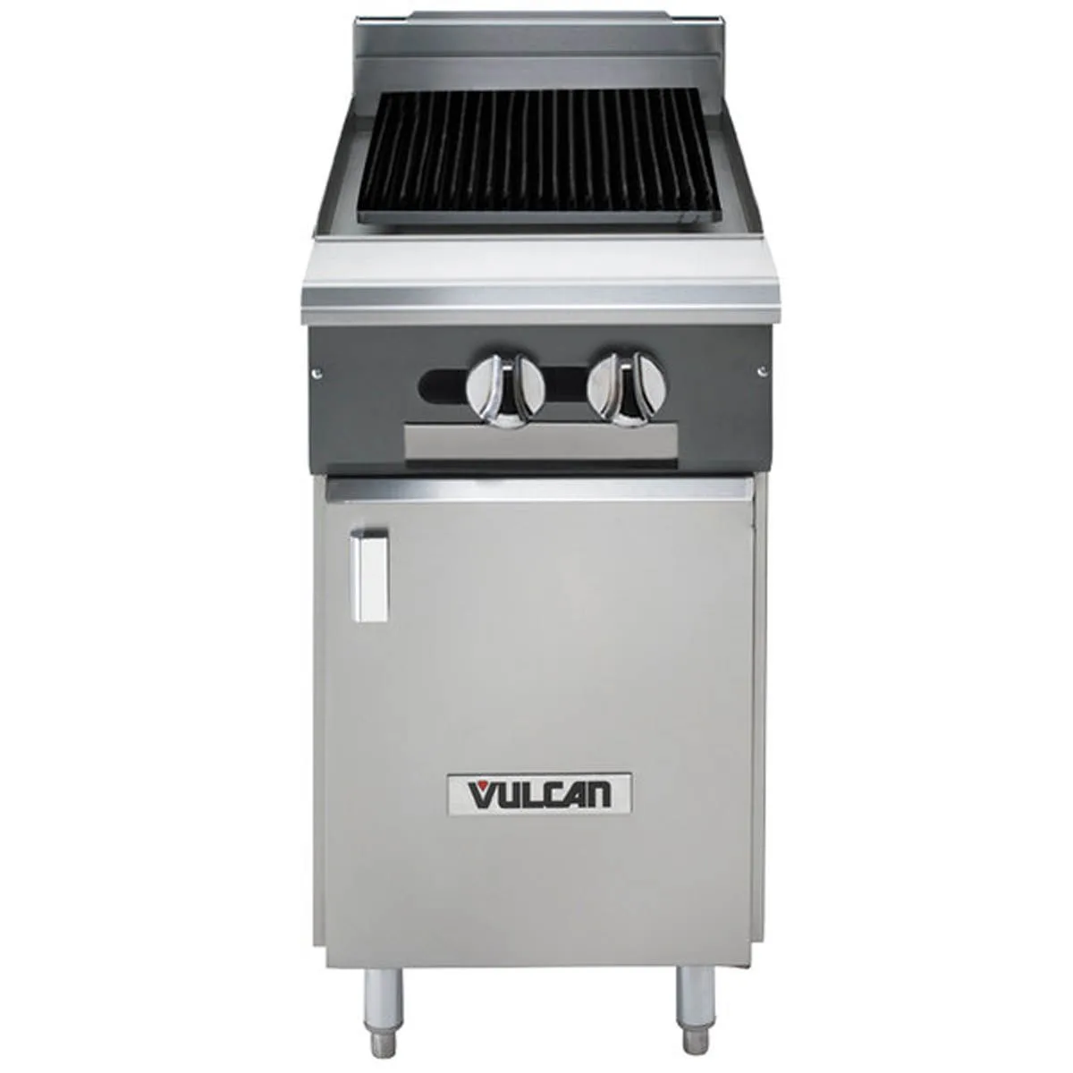 Vulcan VCBB18B 18" Gas Heavy Duty Range w/ 18" Full Charbroiler, (1) Cabinet Base, 49.000 BTU