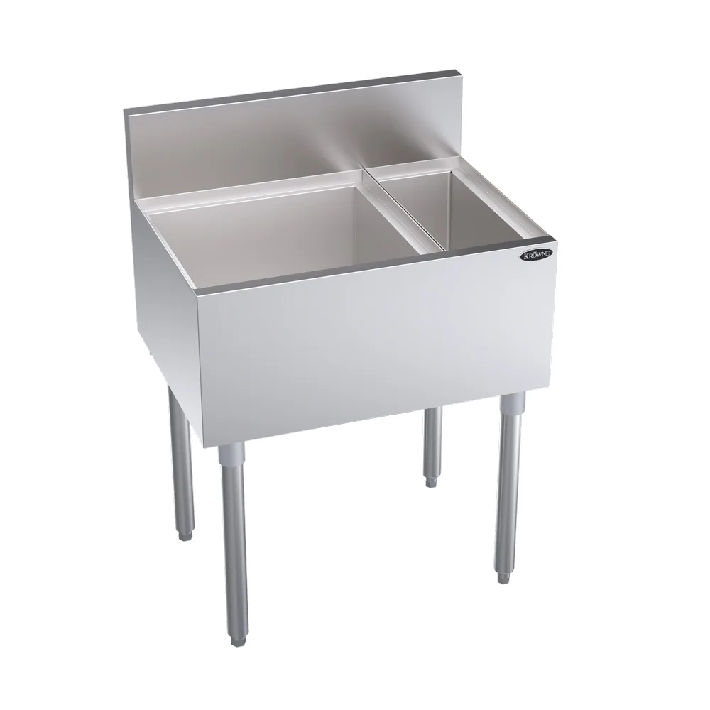 Krowne KR19-MS26L Bottle Well Bin Underbar Ice Bin/Cocktail Station w/ 69 lb Ice Bin