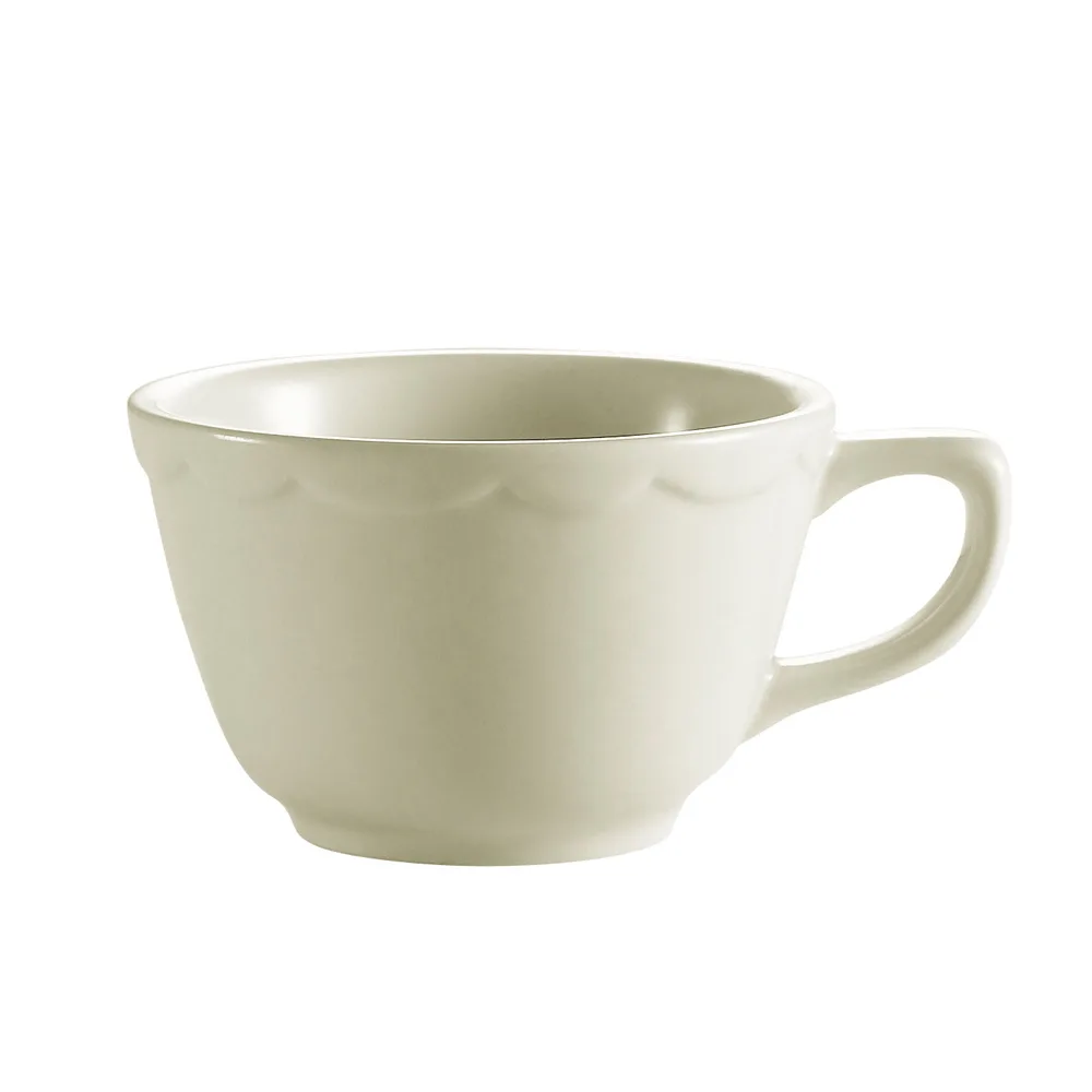 CAC China SC-1 Seville 7 oz Coffee Cup, 3-3/4" Dia x 2-3/8" H, Ceramic, Microwave Safe - 1 Dozen