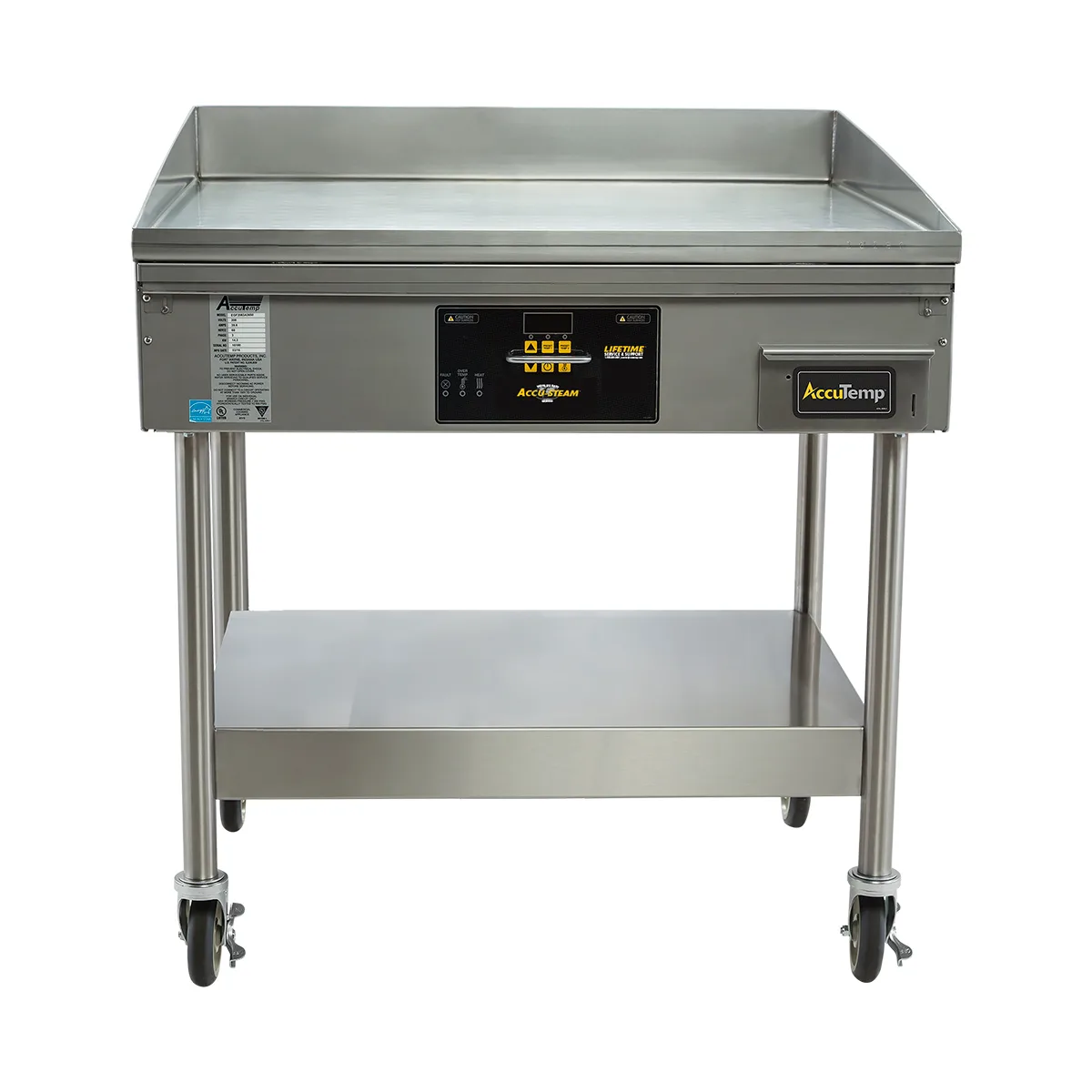 AccuTemp GGF1201B3650-S2 36" Floor Model Natural Gas Griddle w/ Stand, Digital Controls, 70.000 BTU