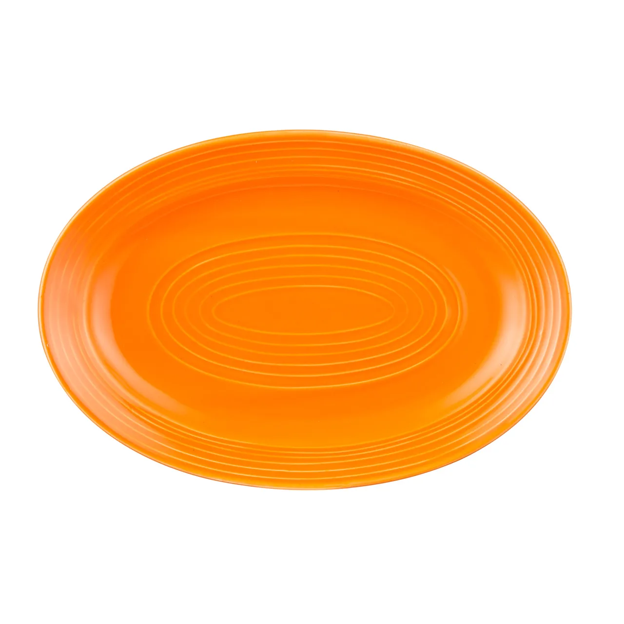 CACChina TG-34-TNG Tango Platter, 9-5/8" L x 6-1/2" W x 1" H, Embossed Rim, Porcelain - Dozen