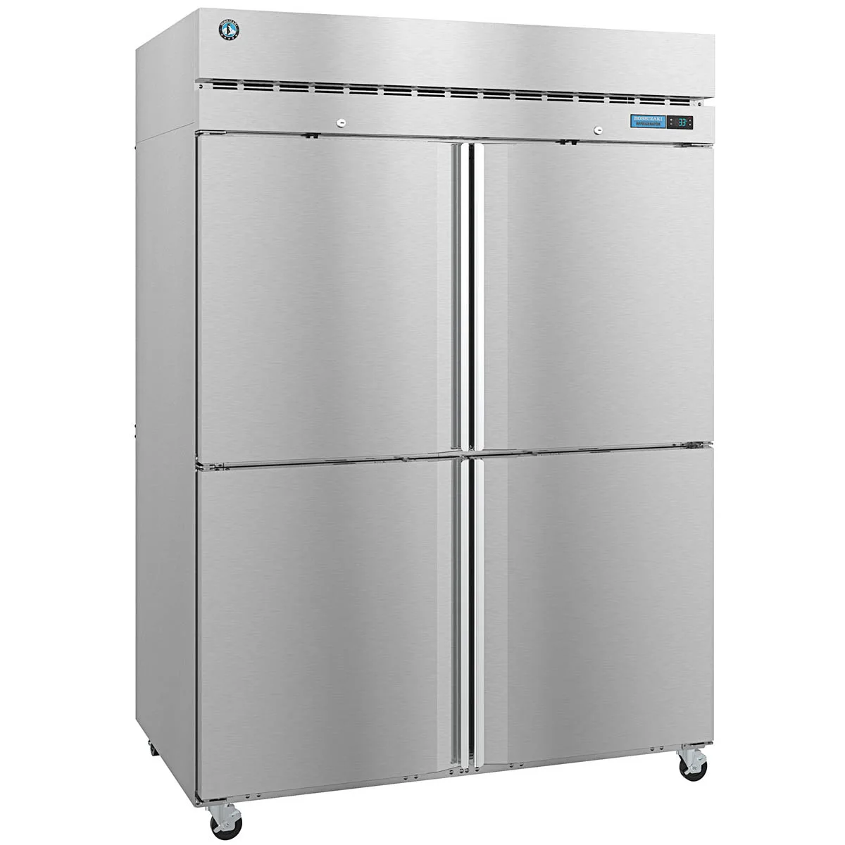 Hoshizaki PT2A-HS-HS 2-Section Pass-Thru Refrigerator w/ 8 Solid Half Doors, Top Mount, Stainless Steel, 53 cu. ft.