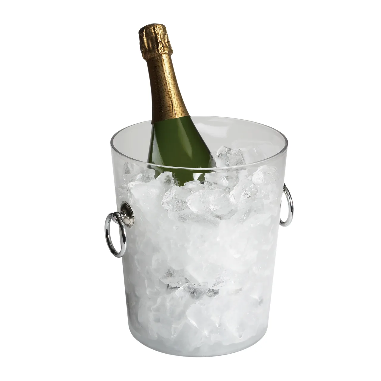 Cambro WC100CW135 Wine Bucket Cooler, 8" Dia x 9‑1/8" H, Clear PC, Non‑Insulated with Handles
