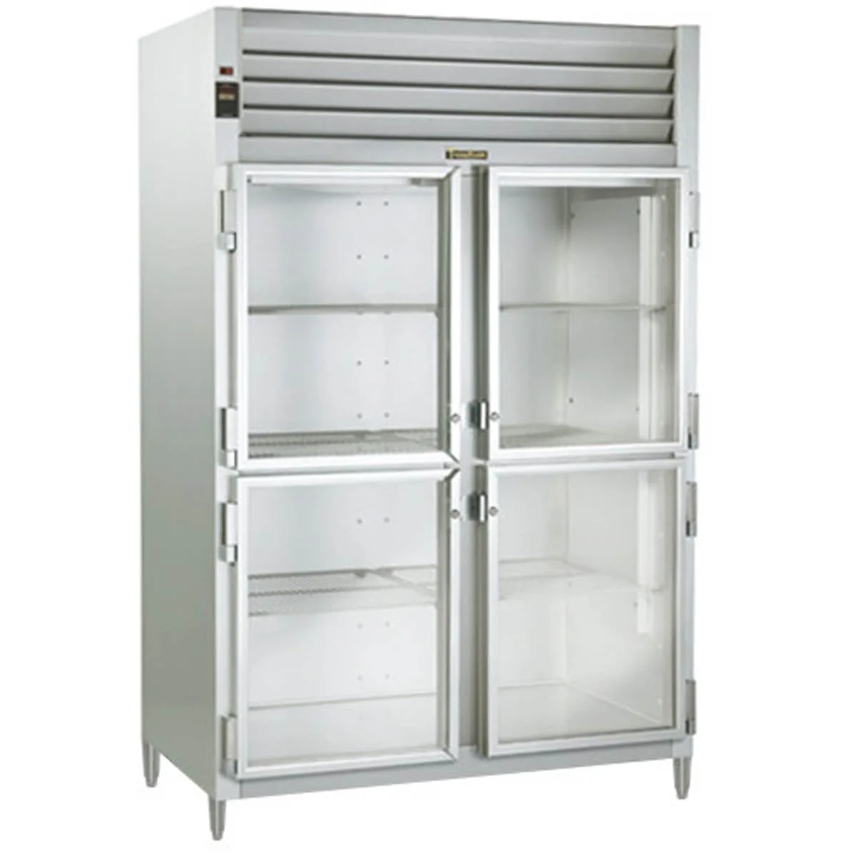 Traulsen AHT226WUT-HHG 58" 2-Section Reach-In Refrigerator w/ 4 Glass Half-Doors, Top Mount, 40.57 cu. ft.