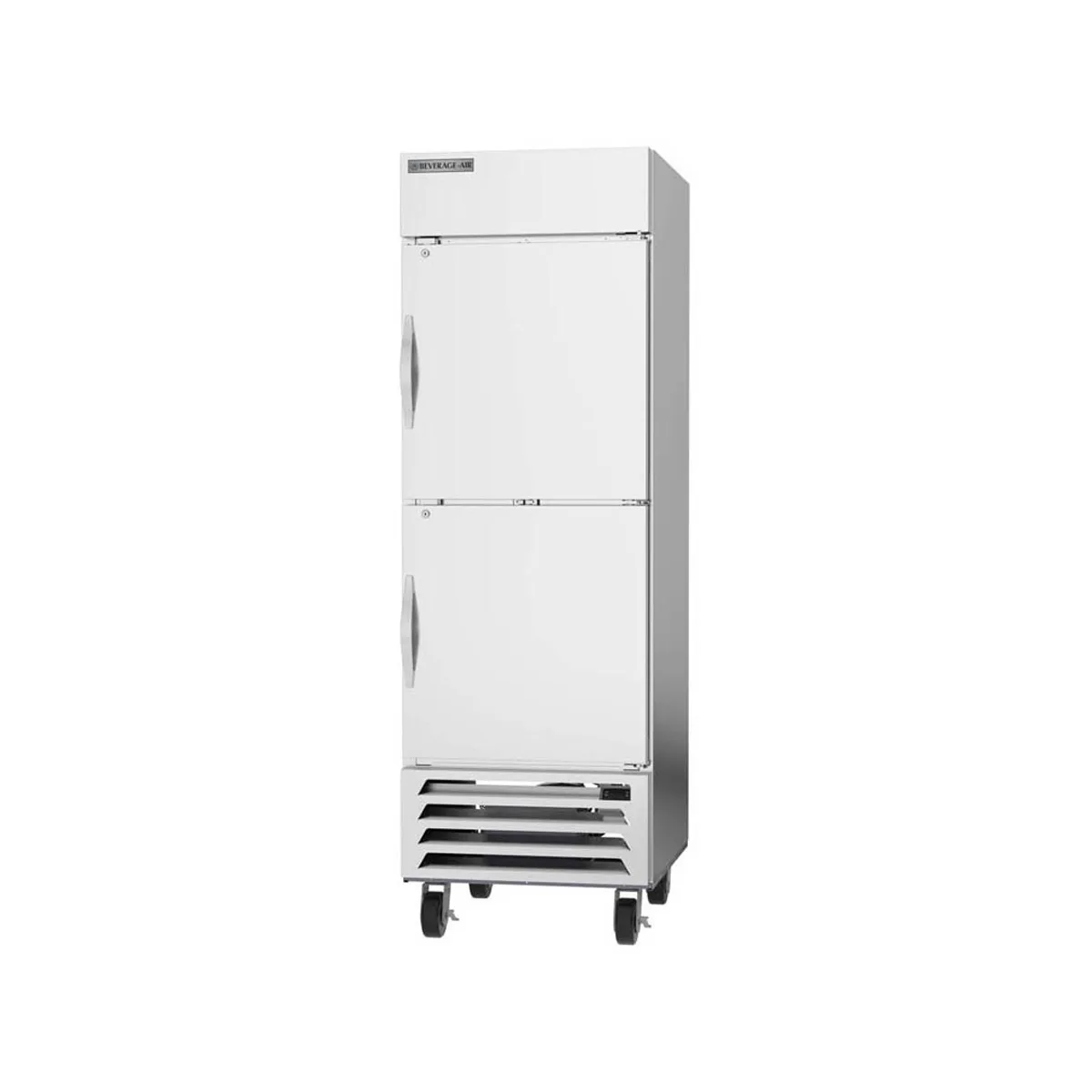 Beverage Air HBF23HC-1-HS 27" 1-Section Reach-In Freezer, 2 Half Solid Doors, Bottom Mount, 23.32 cu. ft., Stainless Steel