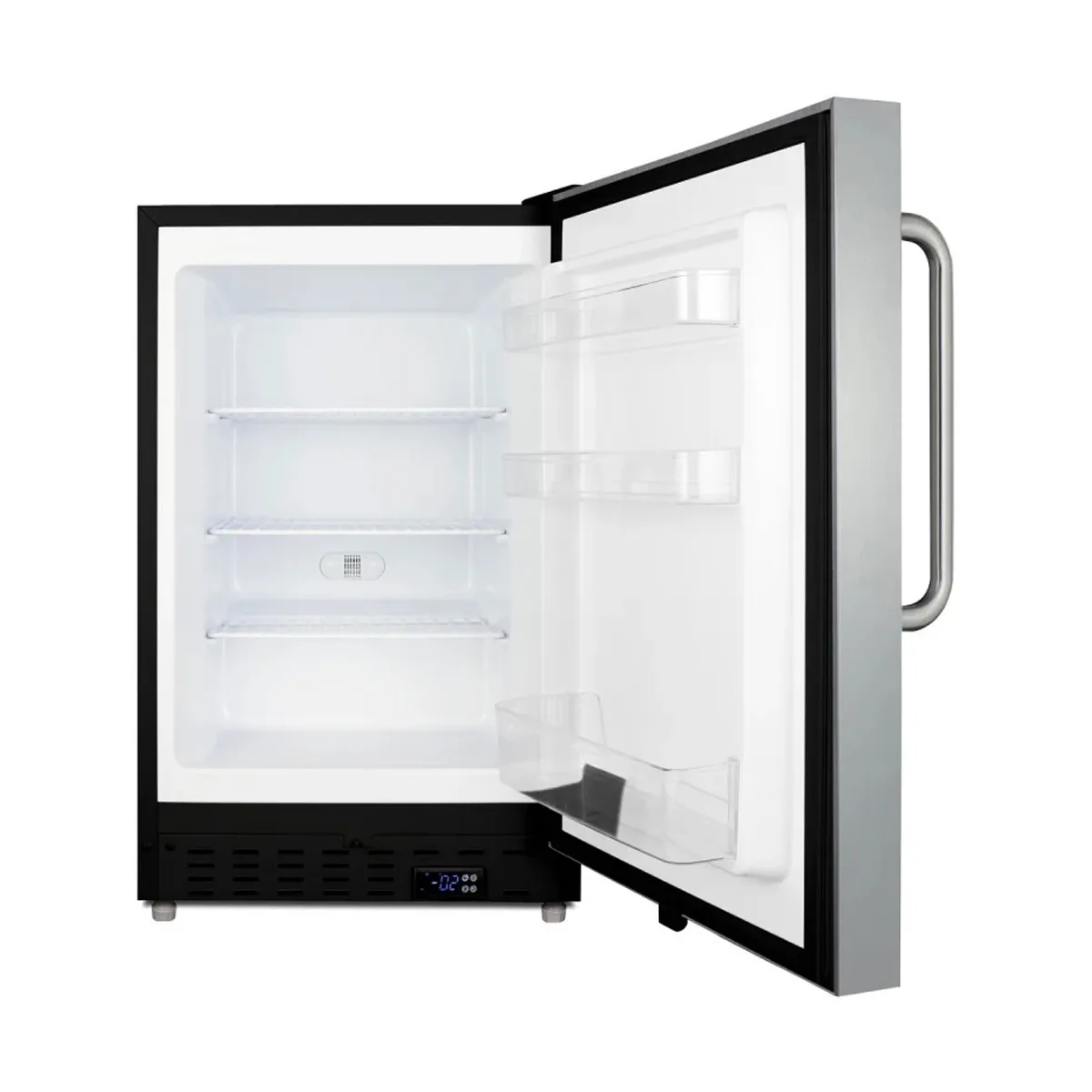 Summit ALFZ37BCSS 20" Built-in or Freestanding Undercounter Freezer, Stainless Steel, 2.68 cu. ft.