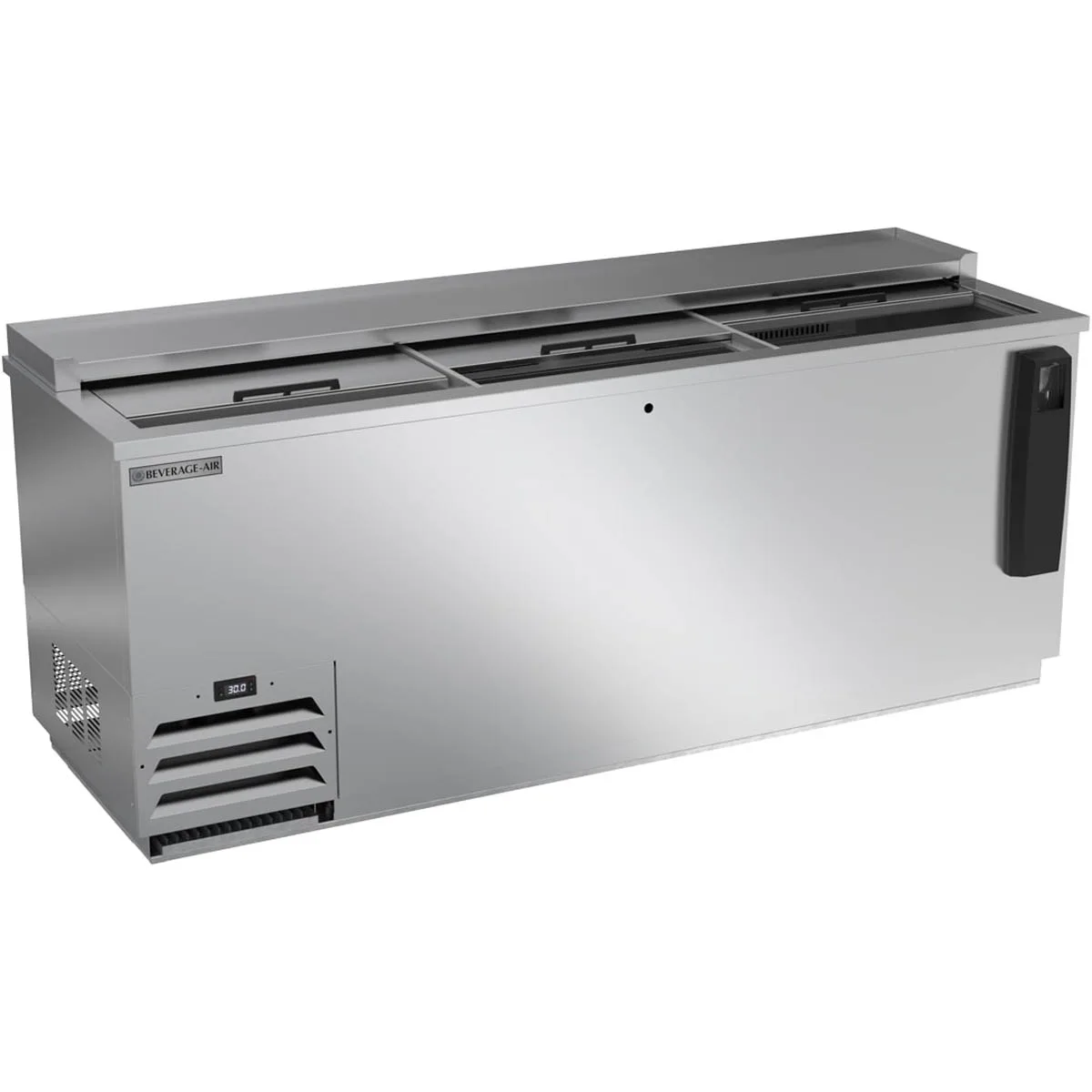 Beverage Air DW79HC-S-29 80" Deep Well Bottle Cooler w/ 3 Sliding Lids, 5 Dividers, 24.1 cu. ft.