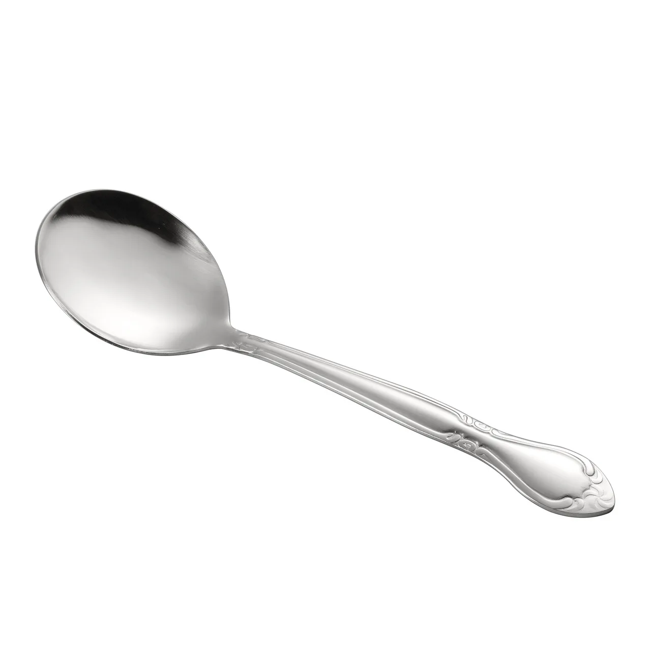 CAC China 2023-04 - Elizabeth Bouillon Spoon, 6" Length, Heavy Weight, 18/0 Stainless Steel - 1 Dozen