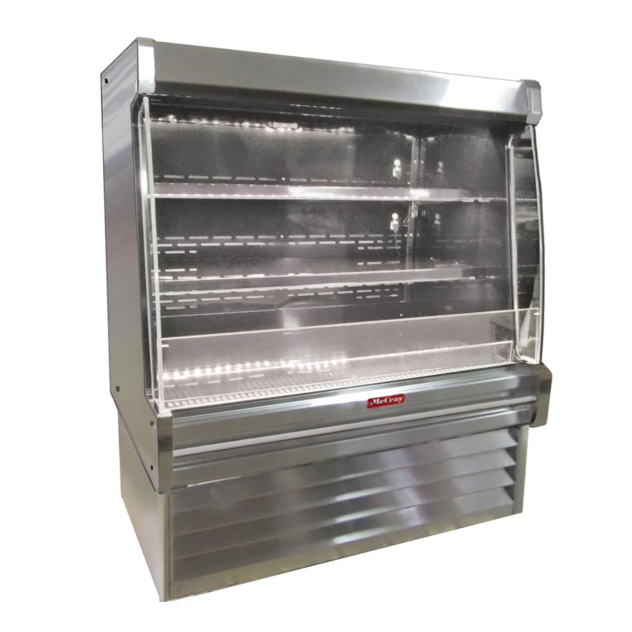 Howard-McCray SC-OD35E-4L-S-LED 51'' Vertical Dairy Open Merchandiser, Stainless Steel, Self-Contained