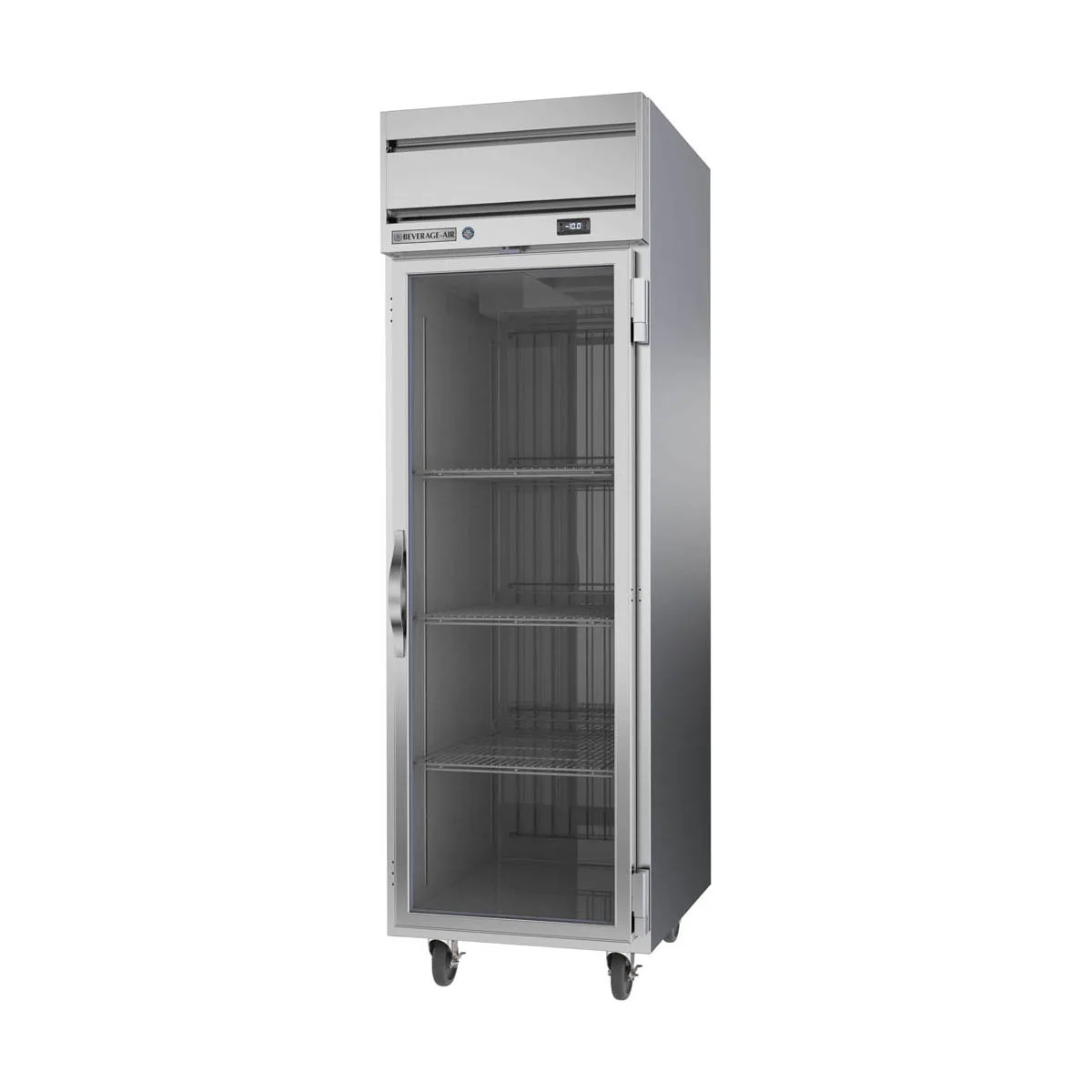 Beverage Air HFP1HC-1G 26" 1-Glass Door Reach-In Freezer, Top Mount, 21 cu. ft., Stainless Steel Front