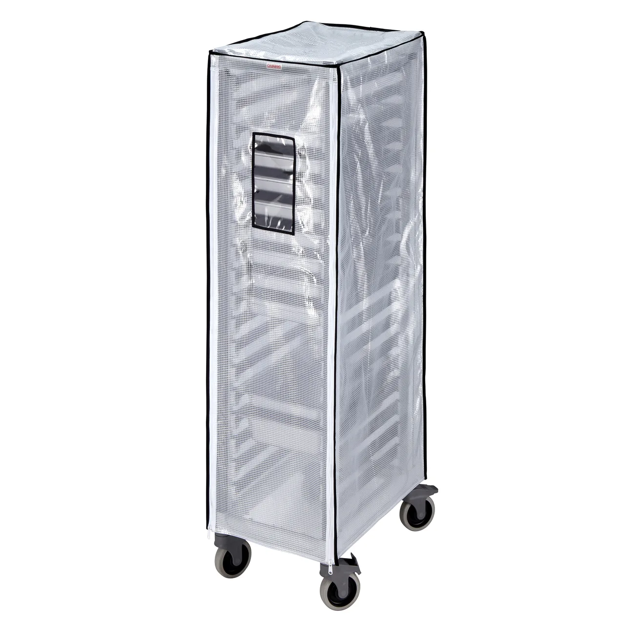 Cambro GBCTUGNPR11CLR Clear Vinyl Pan Rack Cover, 27" Wide, 18" Deep, 60" High