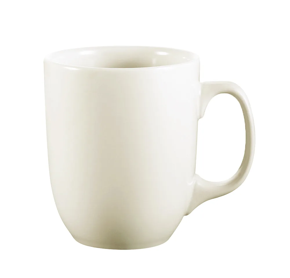 CAC China CTM-15-W - Camptown 15 oz Mug, 3½" Dia x 4¼" H, White Ceramic, Microwave Safe - 1 Dozen