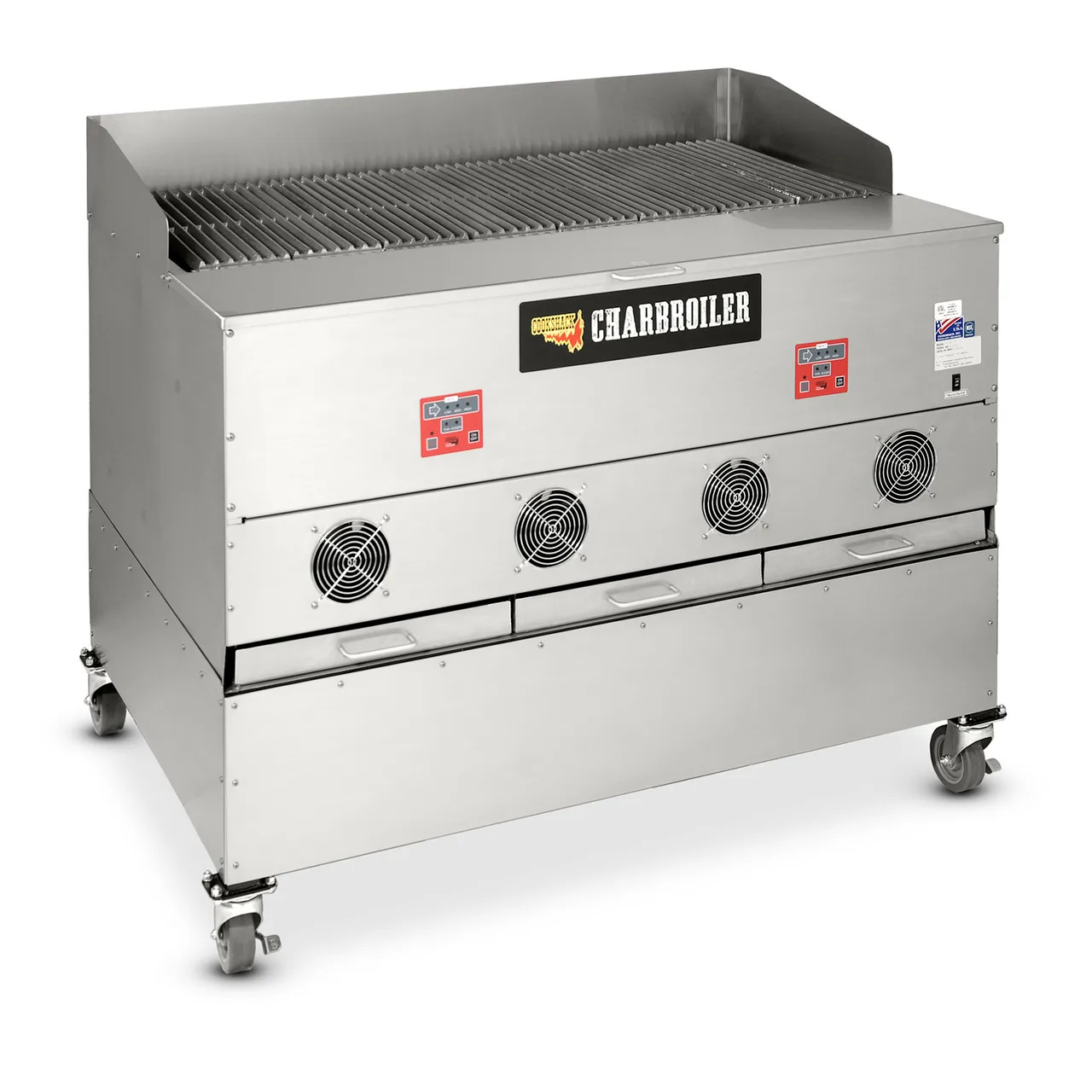 Cookshack CB048 50" Wood Burning Charbroiler w/ Cast Iron Grid, 48"W X 20"D, 80 lbs Hopper