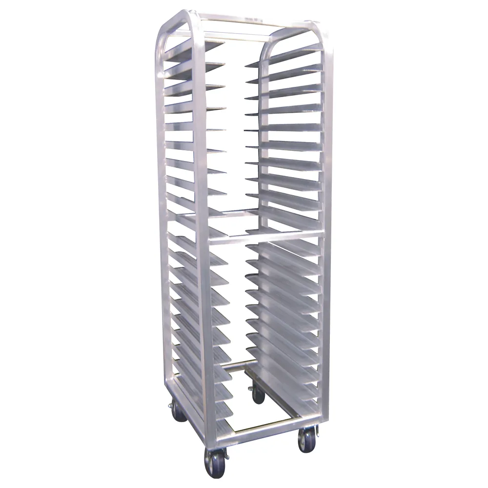 Winholt ALUN-1820-HD Aluminum 20-Pan Universal Pan Rack w/ 5" Polyurethane Casters