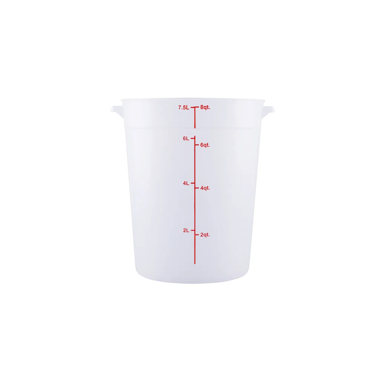 CAC China FS2P-8T, 8 Qt Round Stackable Food Container, Polypropylene Translucent, BPA‑Free