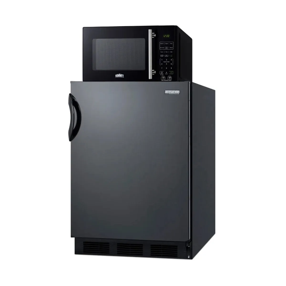 Summit MRF66BKA 23.63" Breast Milk Refrigerator & Freezer w/ Microwave, Black, 5.1 cu. ft.