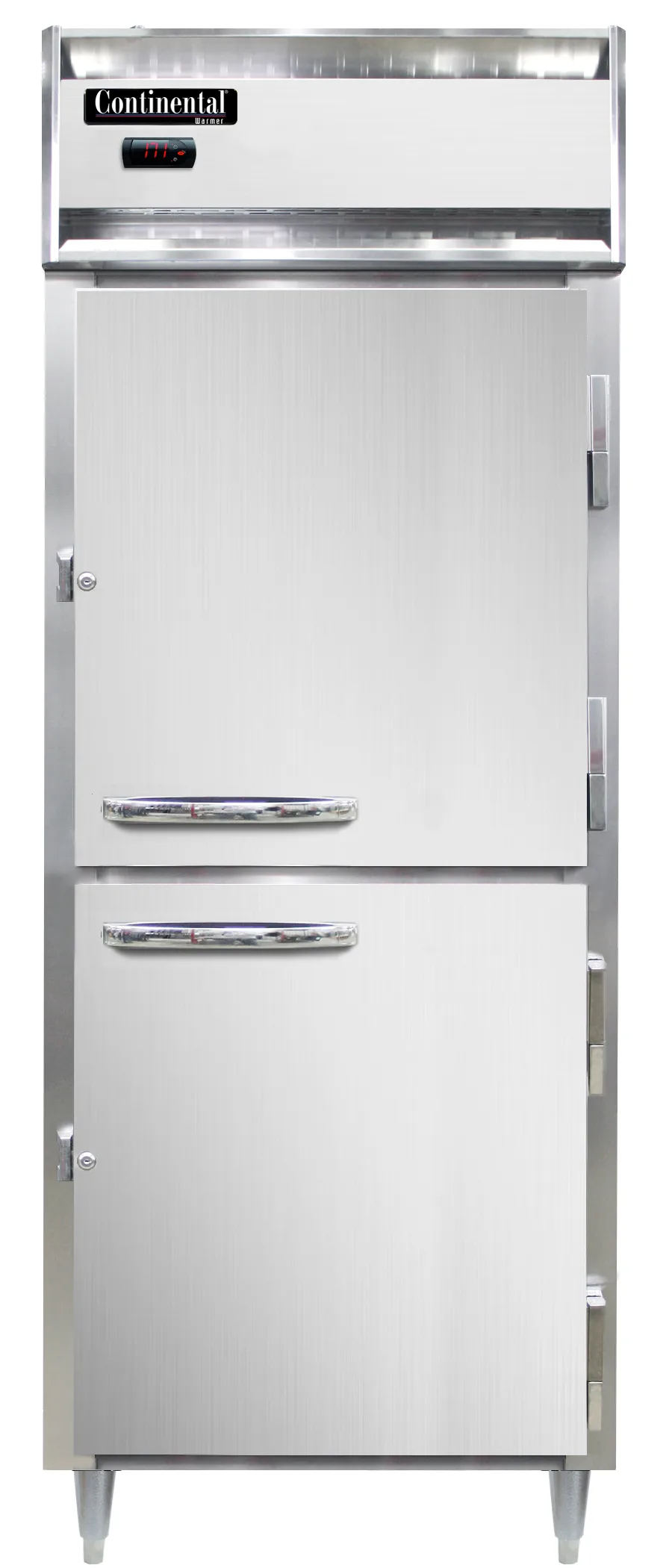 Continental DL1WE-SS-PT-HD-SD-GD 1-Section "Half Height" Heated Holding Cabinet, Stainless Steel, Pass-Thru, 22 cu ft