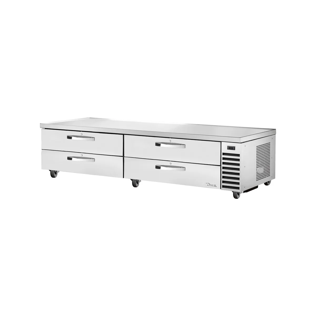 True TRCB-96-HC~SPEC3 96" 4 Drawers Refrigerated Chef Base, Stainless Steel Top with V Edge