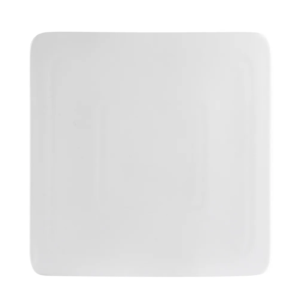 CAC China SF-SQ6 Sunrise Plate – 6" x 6" x ½" Porcelain Bone White, Dishwasher Safe – 1 Dozen