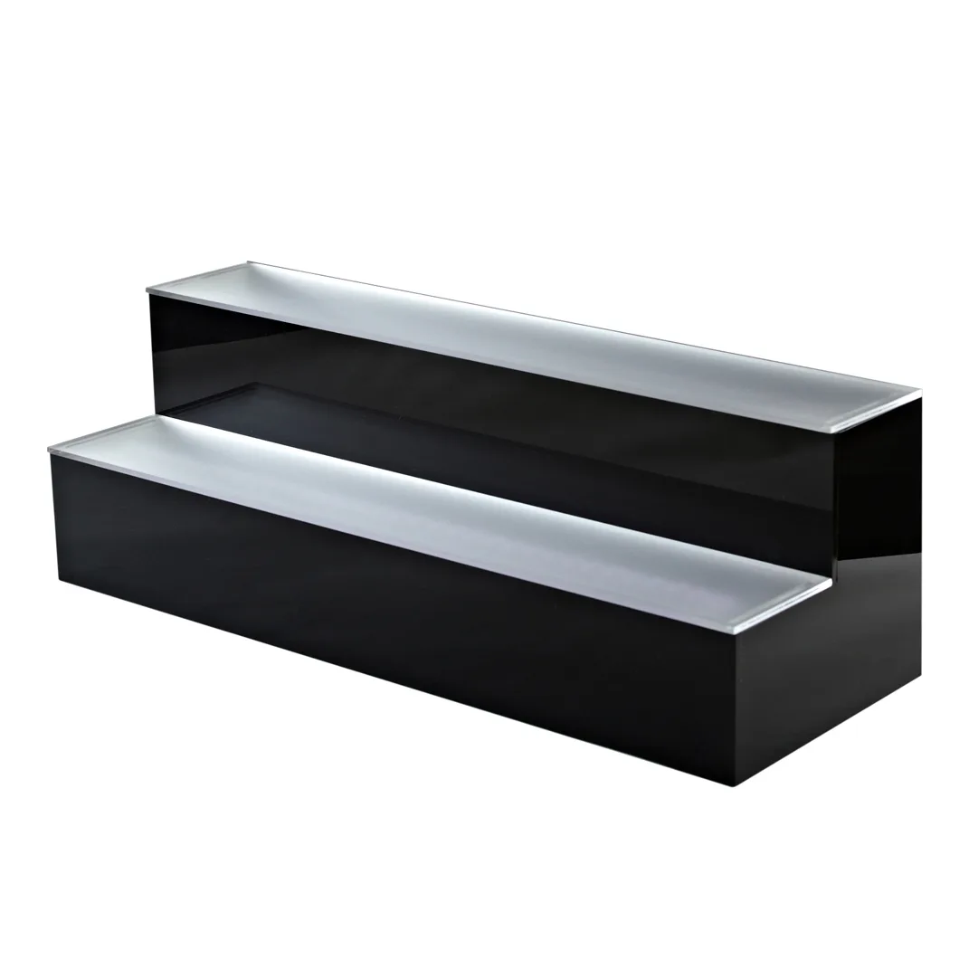 Krowne KR-2T36-R 36" Two Tier Royal Series Lighted Countertop Liquor Display, 18 Bottles