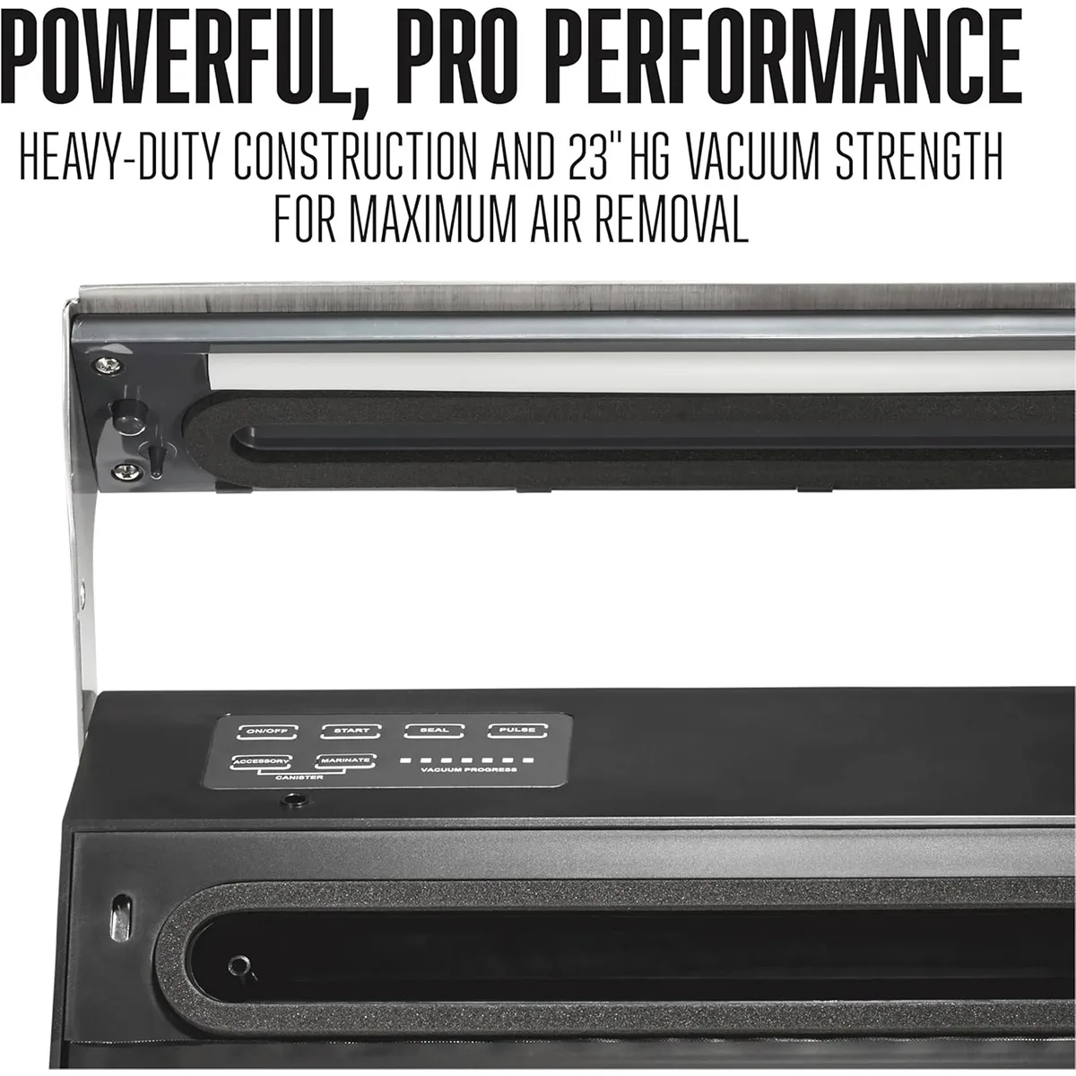 Hamilton Beach 65-0501-W Weston Countertop Professional Advantage External Vacuum Sealer with 11" Seal Bar