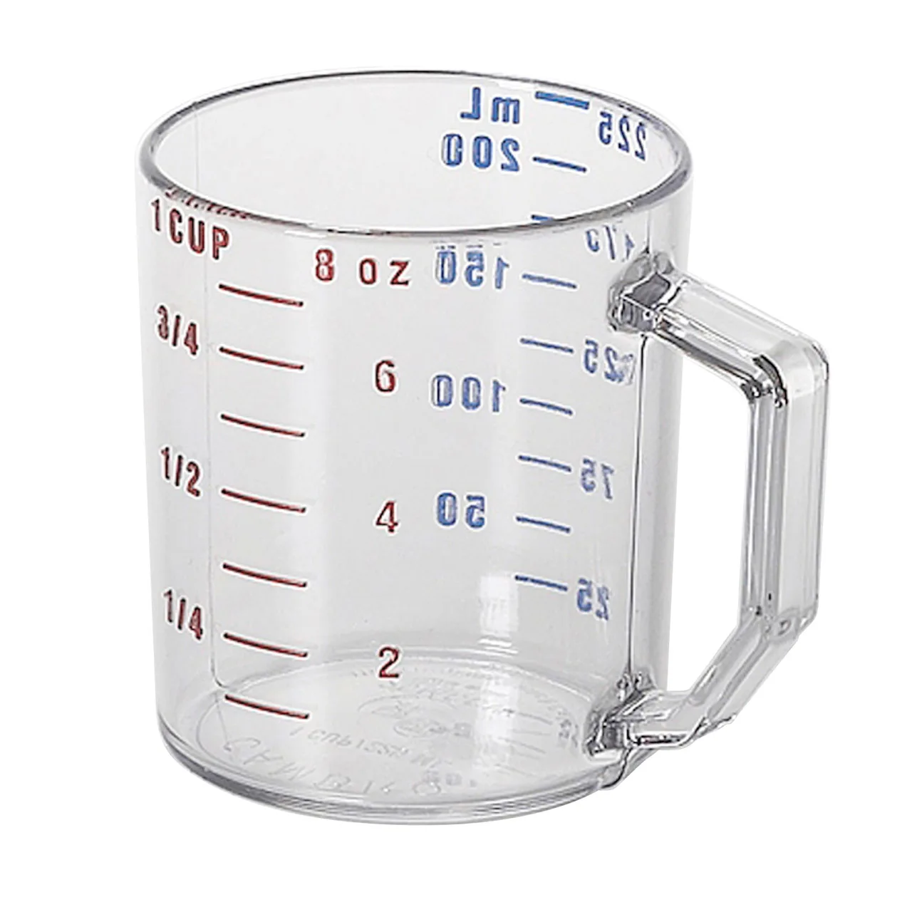Cambro 25MCCW135 - 1‑Cup Measuring Cup, 8 oz Clear Polycarbonate, Dishwasher Safe
