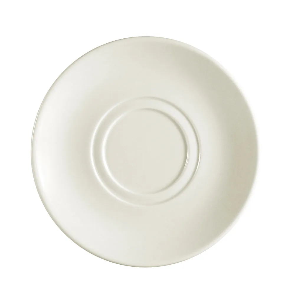 CAC China SMG-2 Saucer, 7" Dia x 0.75" H, Round White Ceramic, Oven Microwave Safe - 1 Dozen