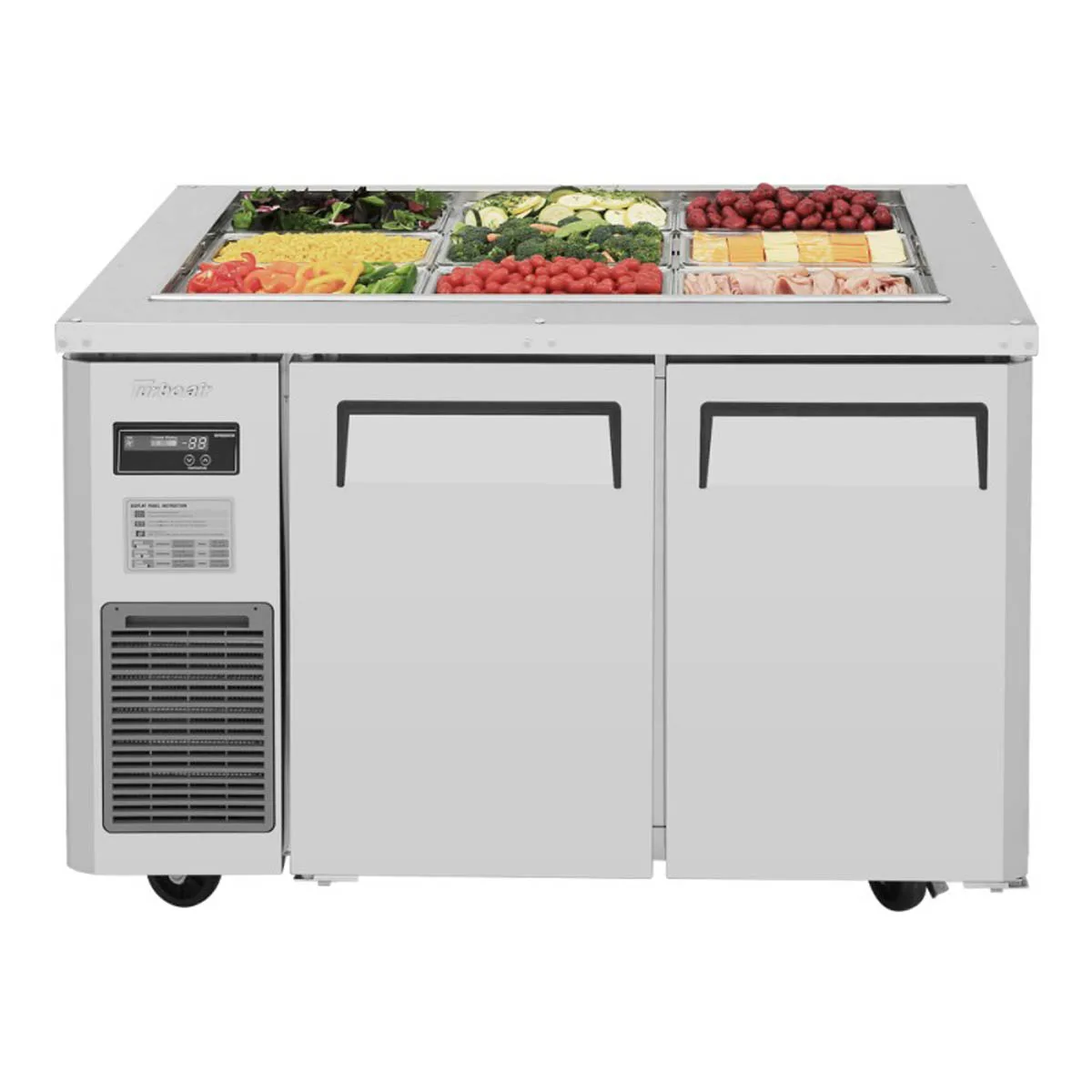 Turbo Air JBT-48-N 47" J Series Refrigerated Buffet Table, (2) Section,  (9) Pan, 11.0 cu. ft.