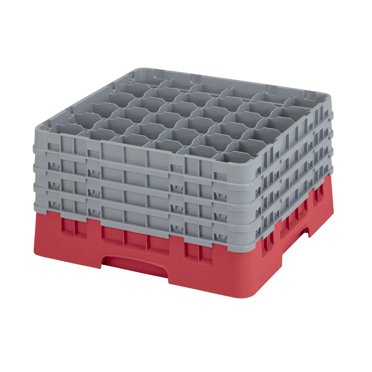 Cambro 36S900163 Camrack Glass Rack, Red, Full Size, 19-3/4 x 19-3/4, 36 Compartments
