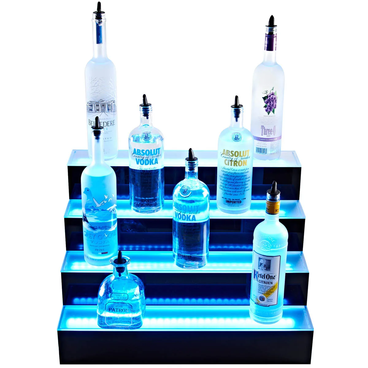 Beverage Air LBD4-72L 72" Four Tier Lighted Liquor Display, 72 Bottles