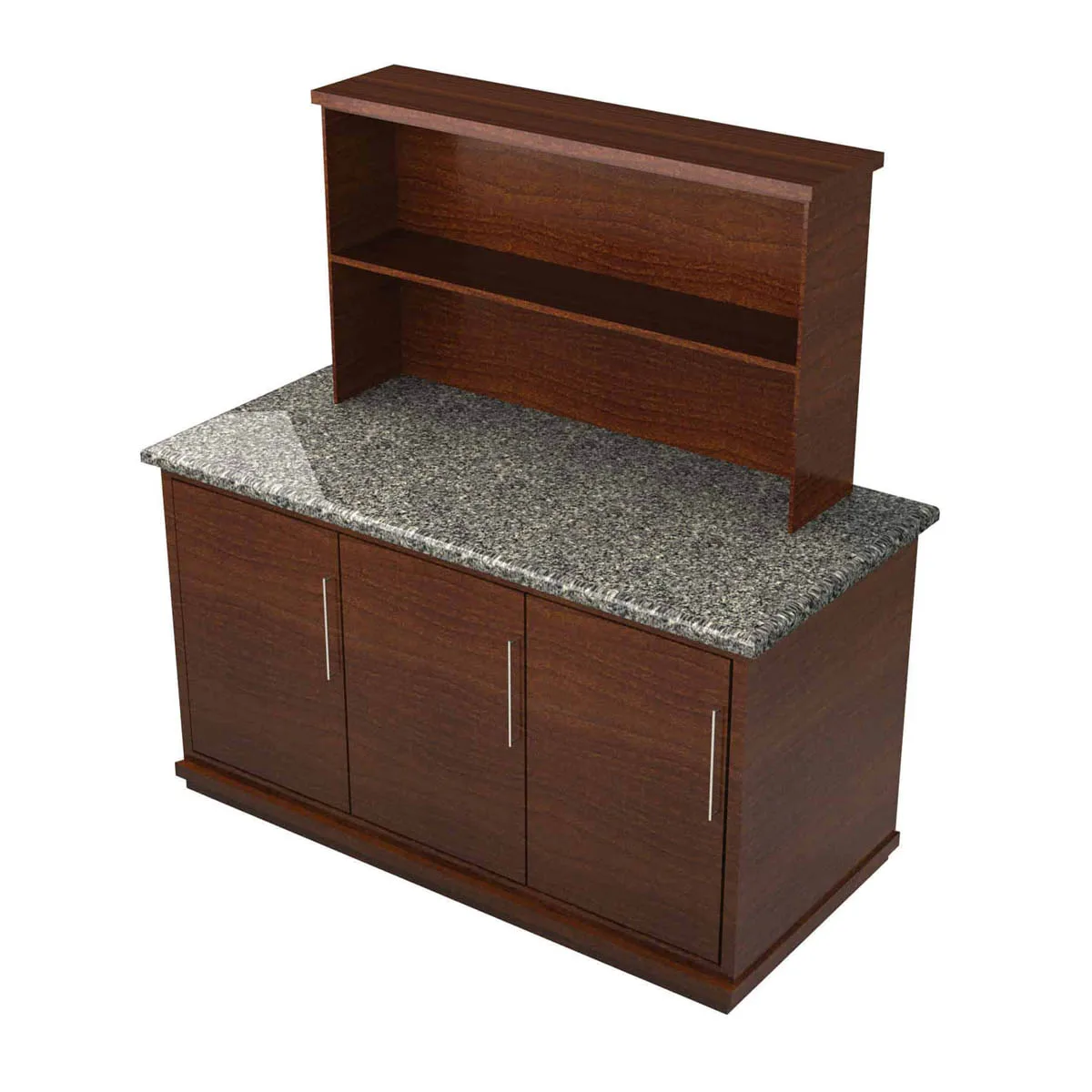 Lakeside 79855 72" Wood Portable Back Bar with Black Laminate Lower Interior