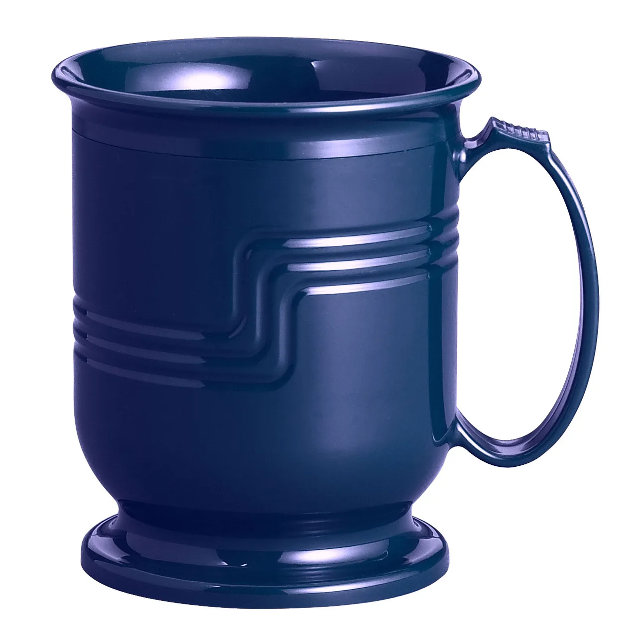 Cambro MDSM8497 8 oz Plastic Mug, 4½" Dia x 4" H, Navy Blue Polypropylene, NSF Certified