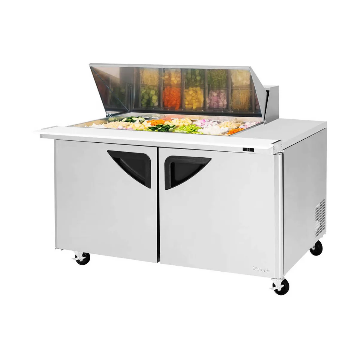 Turbo Air TST-60SD-18M-N 60" Mega Top Sandwich/Salad Prep Table w/ 2 Doors, 18 Pans