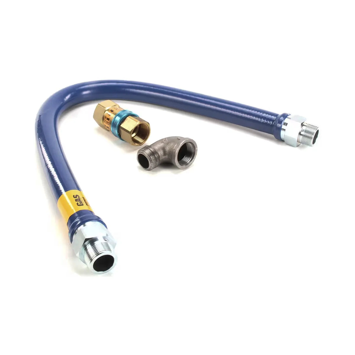 Dormont 16125BPQ48 SnapFast 48" Moveable Gas Connector Kit w/ Elbow, 1-1/4" Diameter