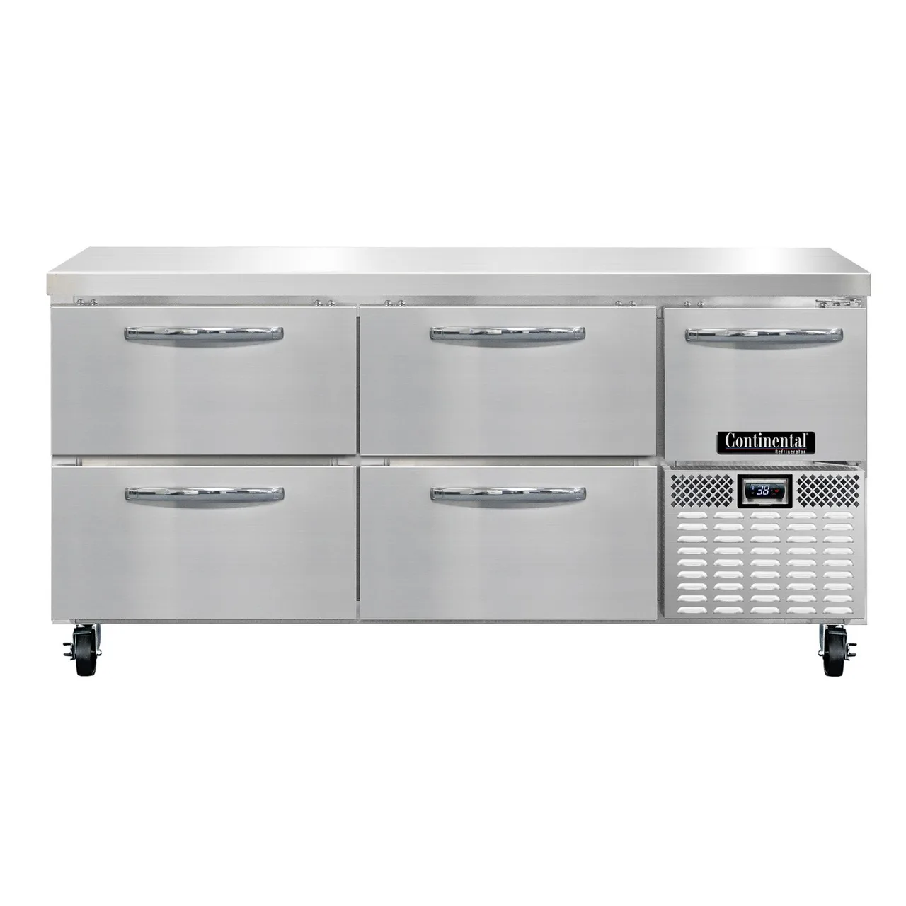 Continental Refrigerator RA68N-D 68" Worktop Refrigerator w/ 4 Drawers & 1 Half Door