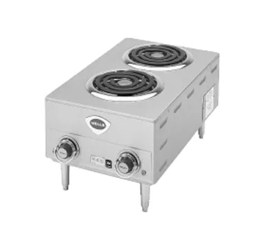Wells H-63 15" Electric Countertop Hotplate w/ (2) Spiral Burners, Infinite Controls, 208/240v