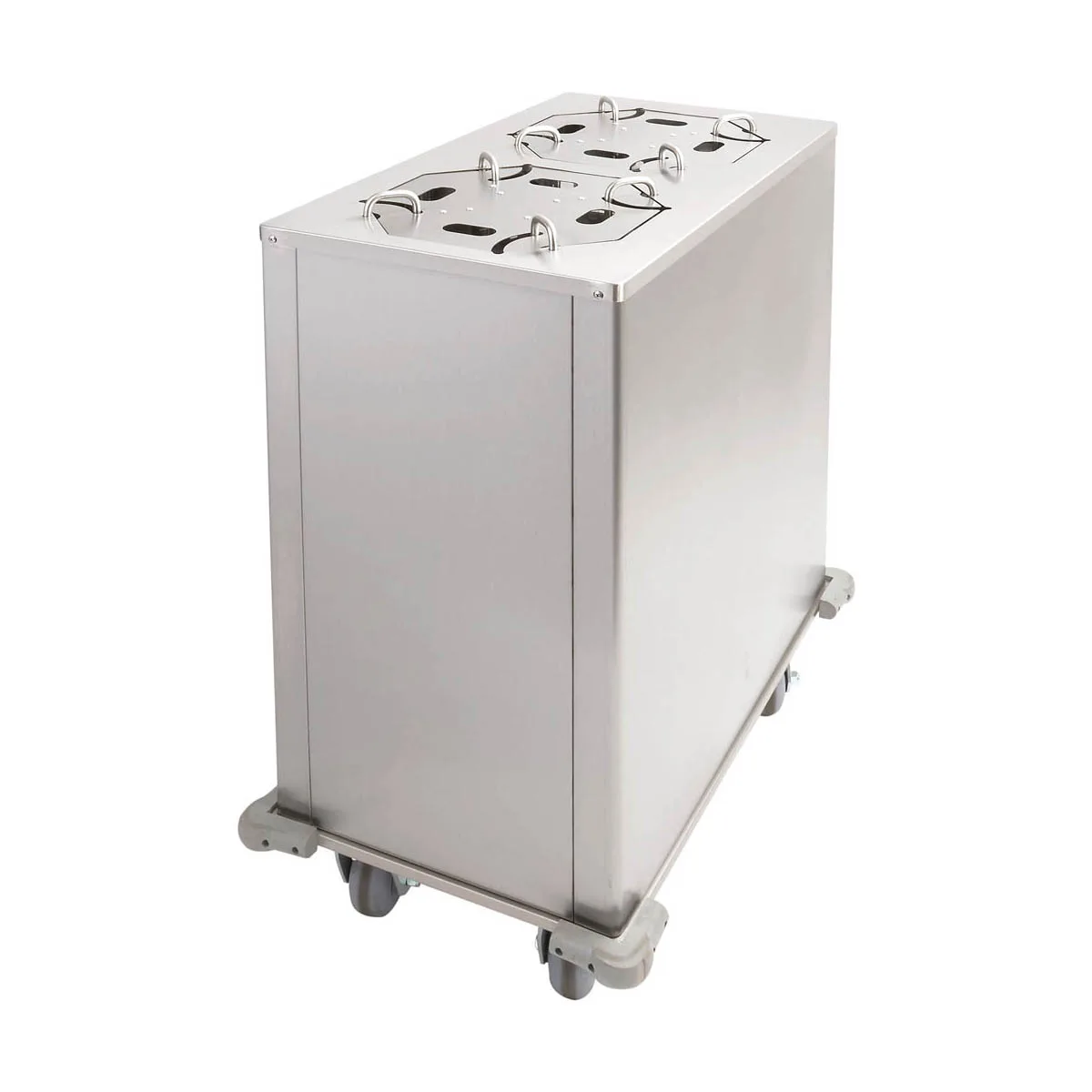 Adcraft LR-2 Adjustable Heated 2-Stack Dish Dispenser w/ Enclosed Base, 8" to 12" Dia. Plates