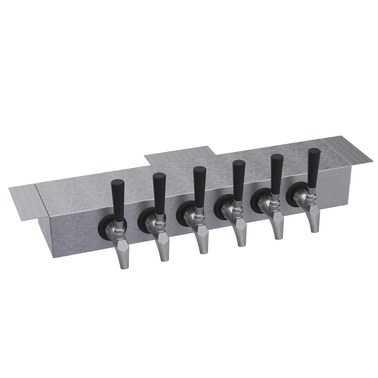 Krowne KUC-6S Underbar Beer Tower, 24" Glycol Cooled, Stainless Steel Finish, 4-6 Taps, No Handles
