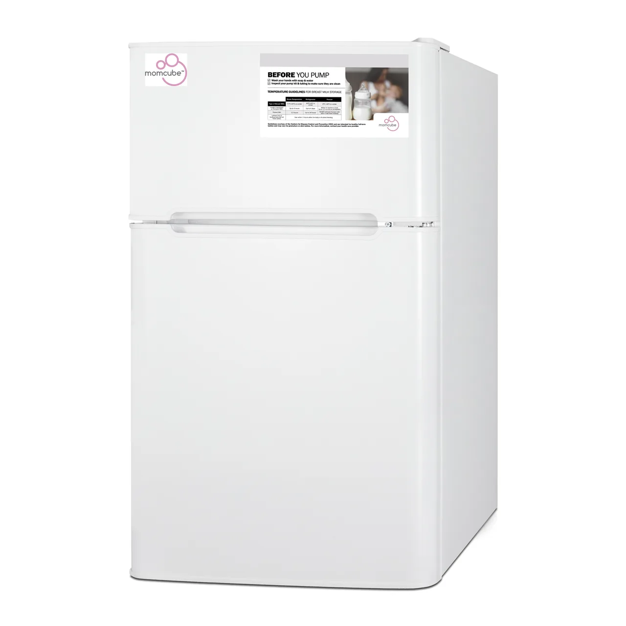 Summit CP34WMC 19" Undercounter Breast Milk Refrigerator & Freezer, White, 3.2 cu. ft.