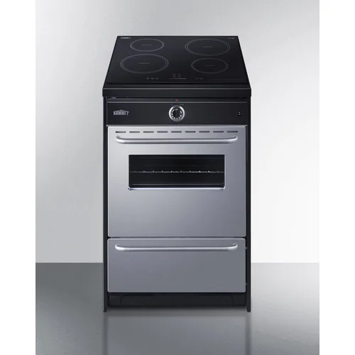 Summit TEM665BW Induction Smooth-Top Range, 24" W, 2.92 Cu.Ft. Oven Capacity