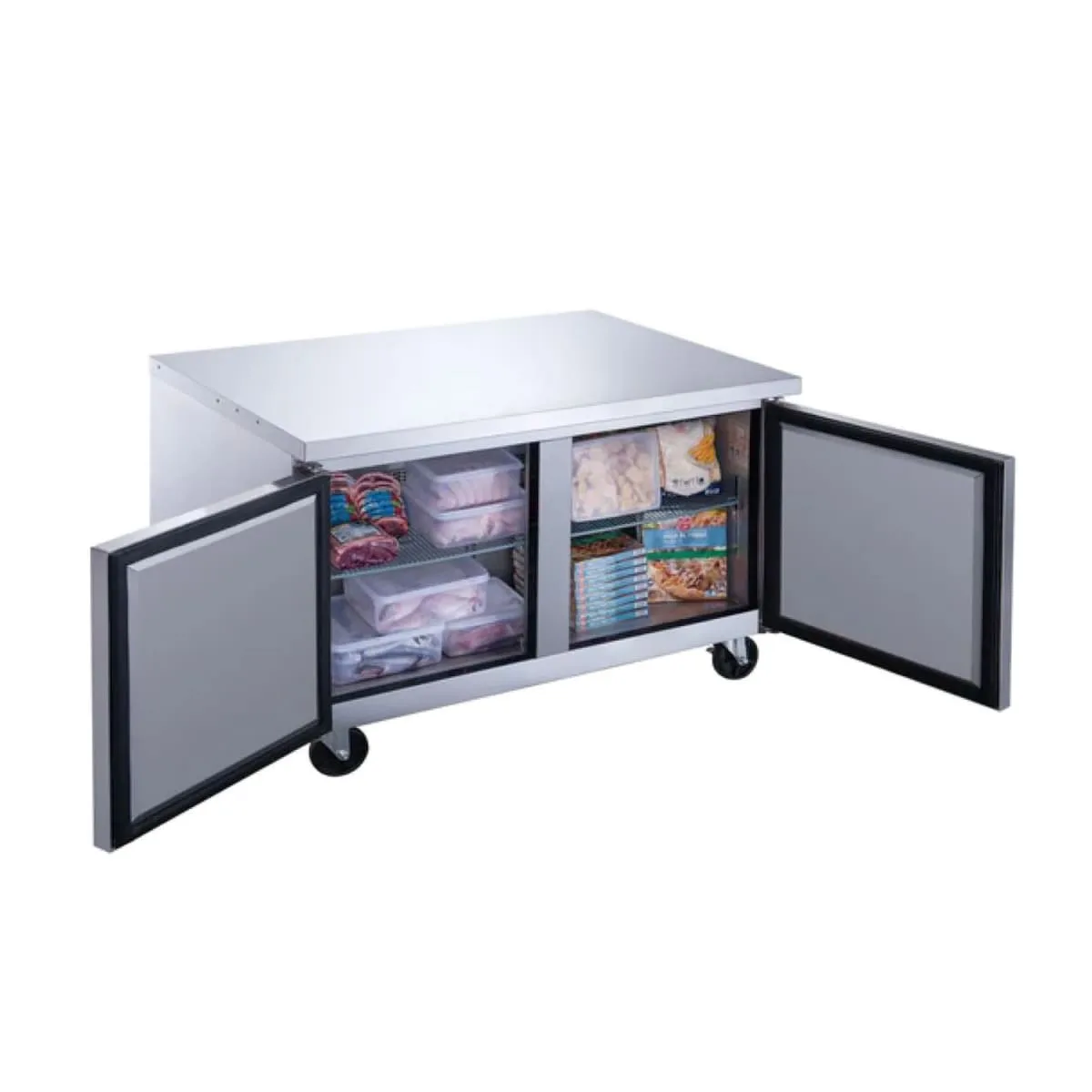 Dukers DUC36F 36" W Undercounter Freezer w/ (2) Sections & (2) Doors, 115v