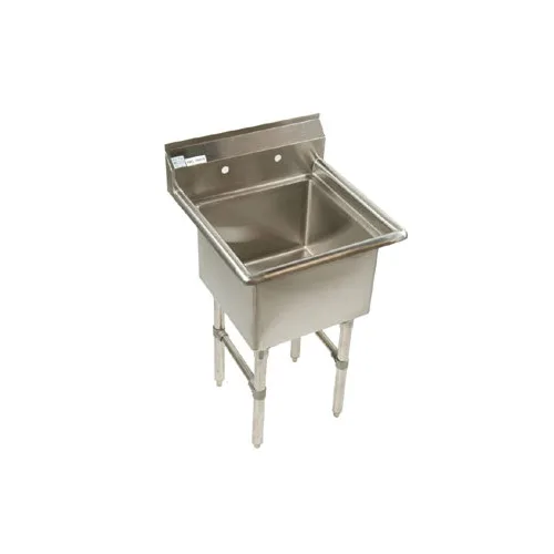 Klinger's Trading ECS11818 23" One Compartment Sink, 18"W x 18"L Bowl Without Drainboards